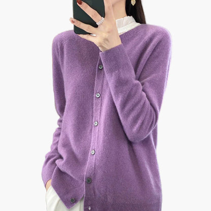 Women's knitted cardigan – Classic cardigan in elegant style for everyday and office use