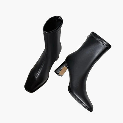 Damen Stiefeletten mit Blockabsatz und elegantem Design für Alltag und Büro