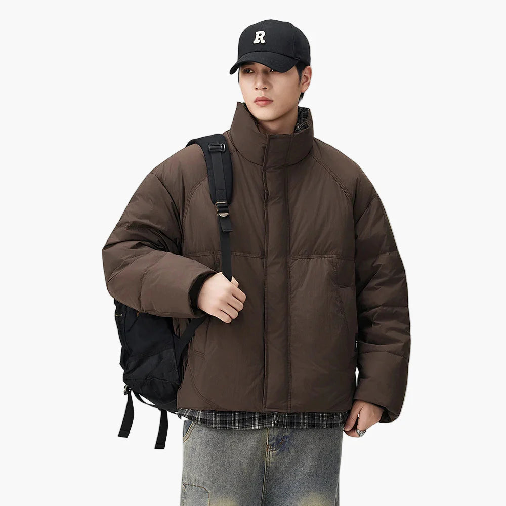 Men's oversized quilted jacket in streetwear style – casual winter jacket for everyday and leisure
