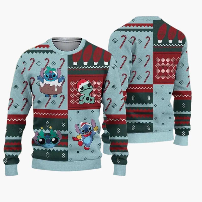 Unisex Weihnachts-Sweatshirt Merry Stitchmas – Lustiger Ugly Christmas Pullover für Fans