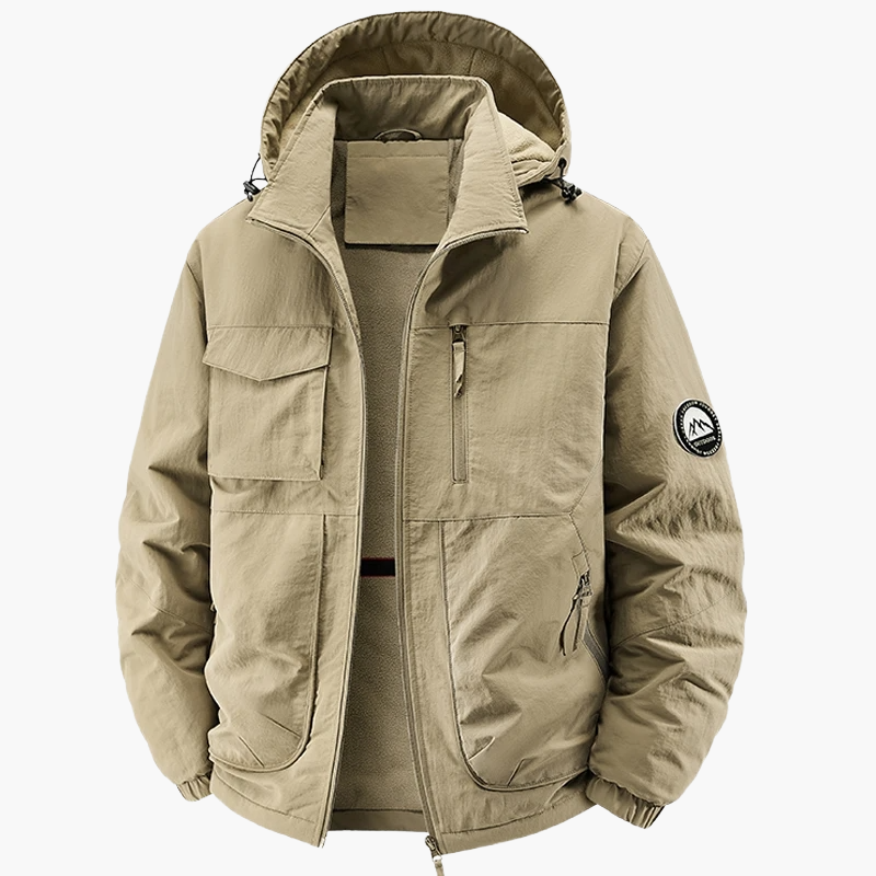 Herren Outdoor Freizeitjacke mit Kapuze – Winddicht & Warm, Ideal für Herbst und Winter