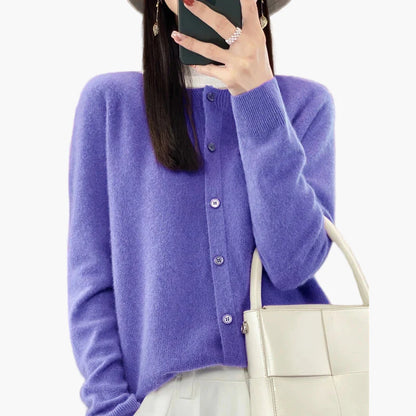 Women's knitted cardigan – Classic cardigan in elegant style for everyday and office use