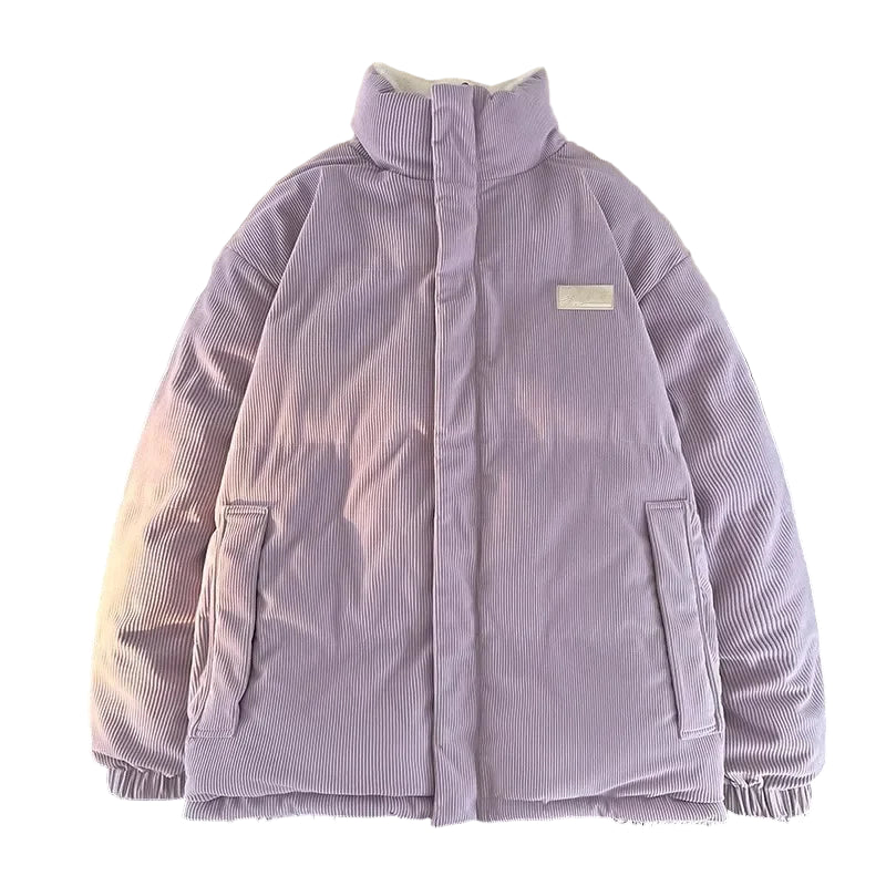 Women's winter quilted jacket with stand-up collar – fashionable casual outdoor coat