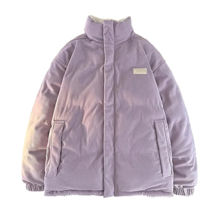 Women's winter quilted jacket with stand-up collar – fashionable casual outdoor coat