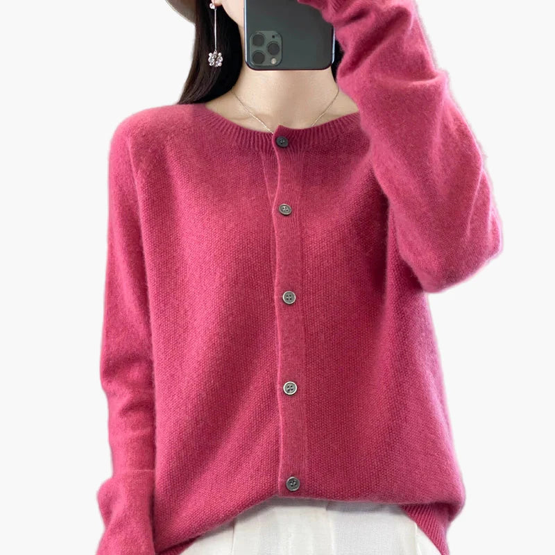 Women's knitted cardigan – Classic cardigan in elegant style for everyday and office use