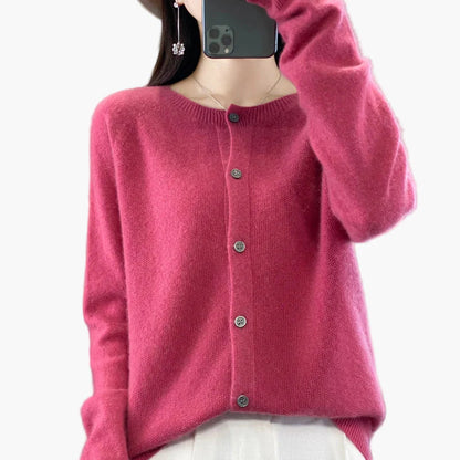 Women's knitted cardigan – Classic cardigan in elegant style for everyday and office use