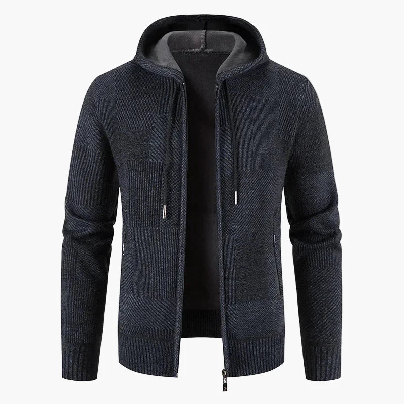 Herren Strickjacke mit Kapuze – Modischer Winter Pullover für Freizeit und Alltag