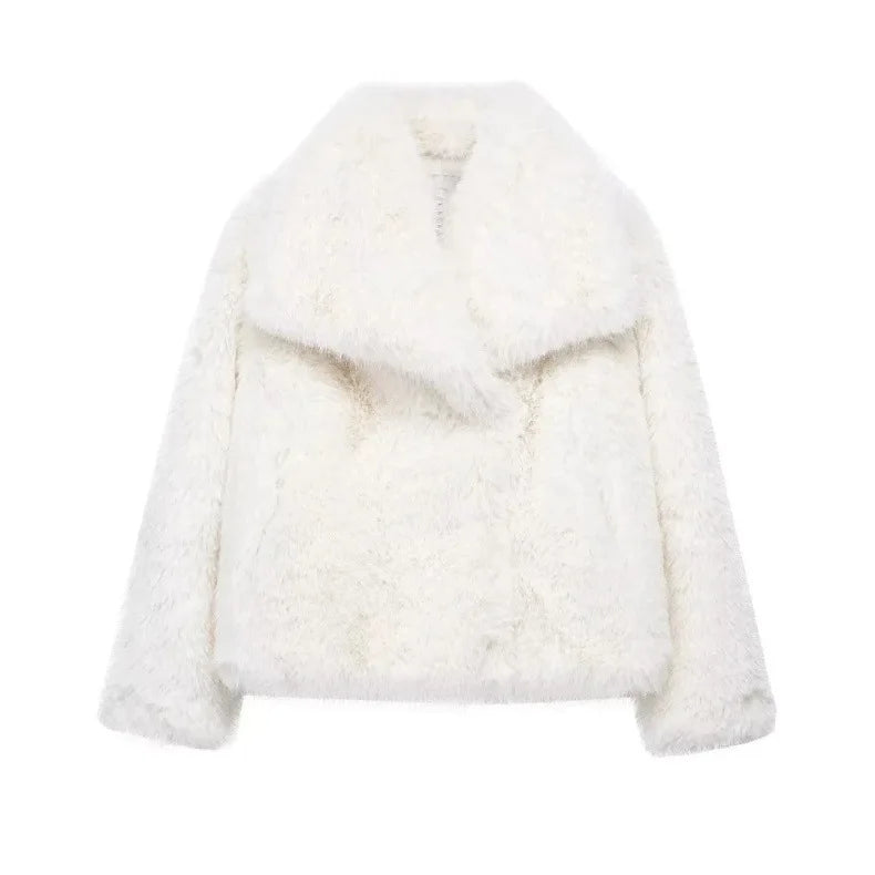Women's Luxury Short Fur Jacket – Elegant Street Style for Winter