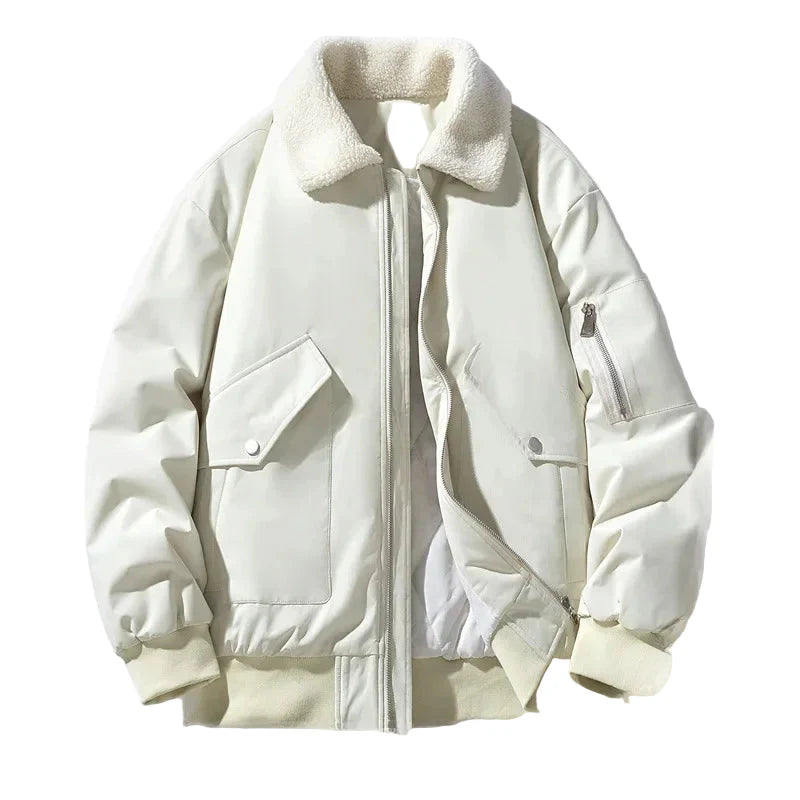 Herren Winter Bomberjacke mit Teddykragen – Stilvolle Übergangsjacke für Freizeit und Alltag