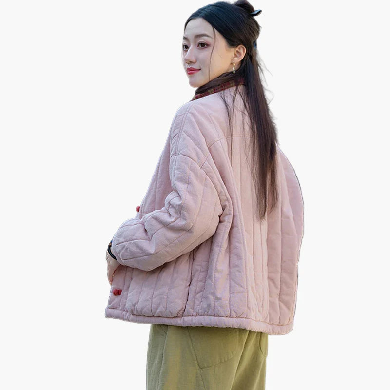 Women's vintage quilted jacket in a relaxed casual style – transitional jacket for everyday and outdoor use