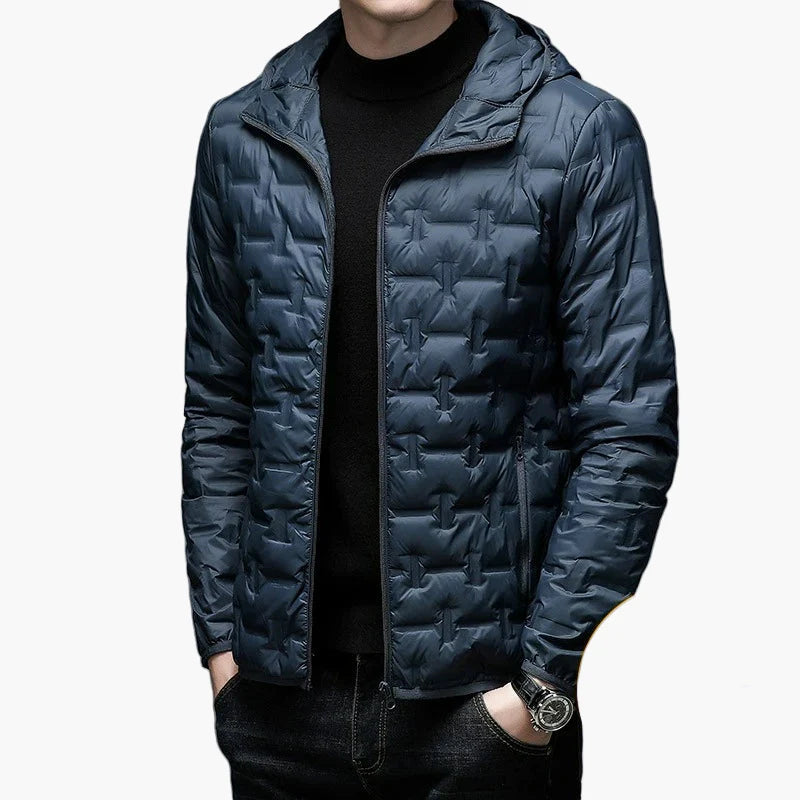 Herren Steppjacke Winter Outdoor Freizeitjacke mit Kapuze – Wärmende Übergangsjacke