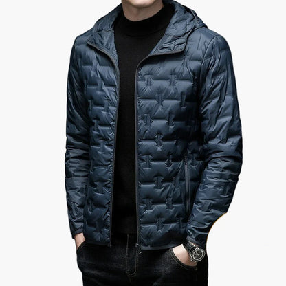 Herren Steppjacke Winter Outdoor Freizeitjacke mit Kapuze – Wärmende Übergangsjacke