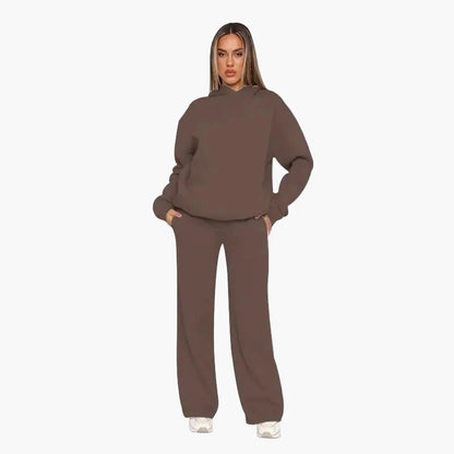Women's loungewear set hoodie and wide pants – comfortable casual outfit