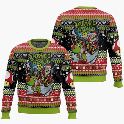 Herren Ugly Christmas Sweater – Retro Gamer Pixel Mario Pullover für Weihnachten & Gaming-Fans