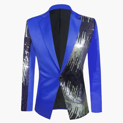 Herren Sakko Modern Glitzer-Design für Party und Bühne – Eleganter Einreiher Blazer
