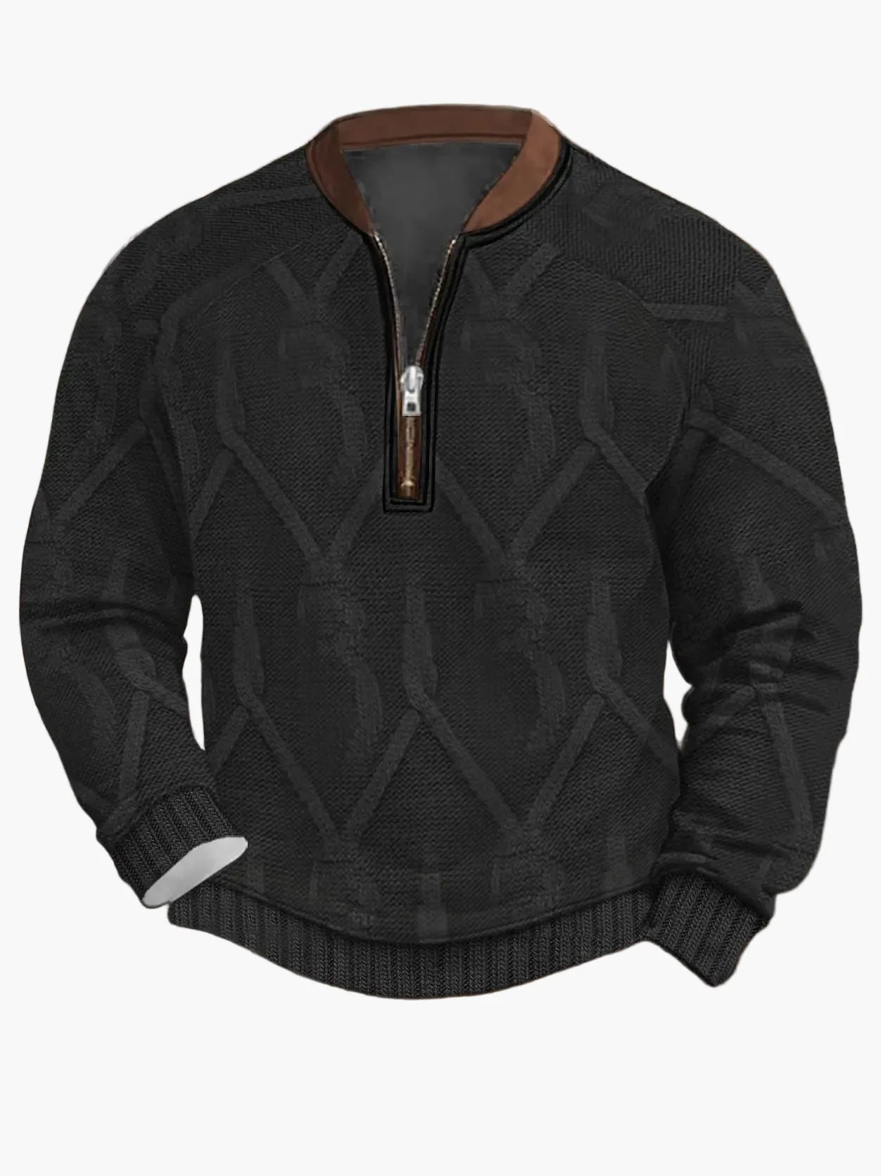 Herren Strickpullover Halbzip Street Style Modern Freizeit