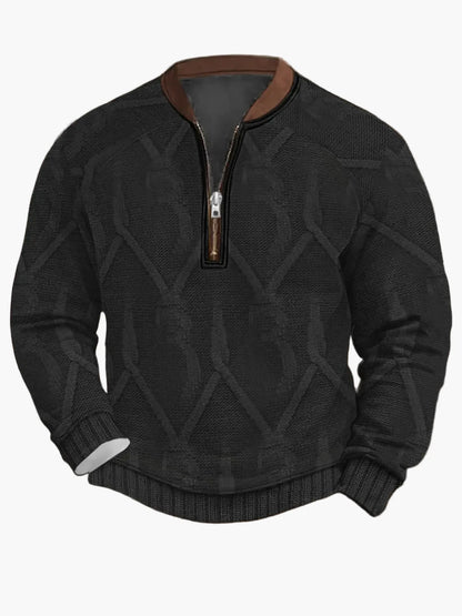 Herren Strickpullover Halbzip Street Style Modern Freizeit