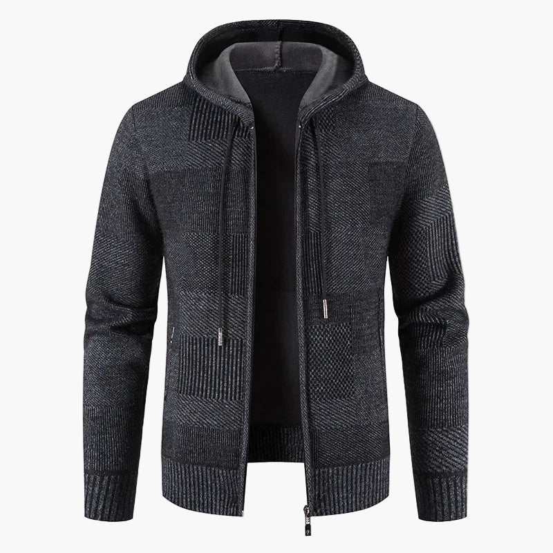 Herren Strickjacke mit Kapuze – Modischer Winter Pullover für Freizeit und Alltag