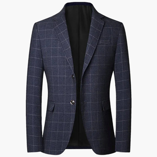 Herren Business Sakko mit Karomuster – Eleganter Blazer für Büro & festliche Anlässe