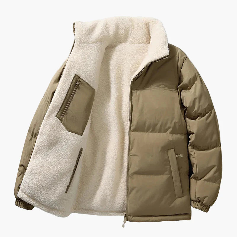 Herren Winter Steppjacke mit lockerer Passform und Fleece-Innenfutter – Urban Fashion Outdoorjacke