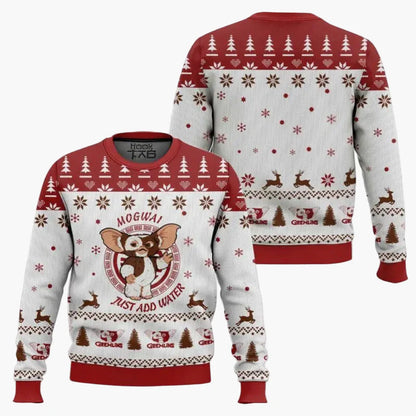 Herren Gremlins Weihnachtspullover – Lustiger Ugly Christmas Sweater mit Gizmo-Motiv