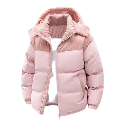 Herren Winter Steppjacke mit Kapuze – Urbaner Freizeitstil, Warm und Bequem