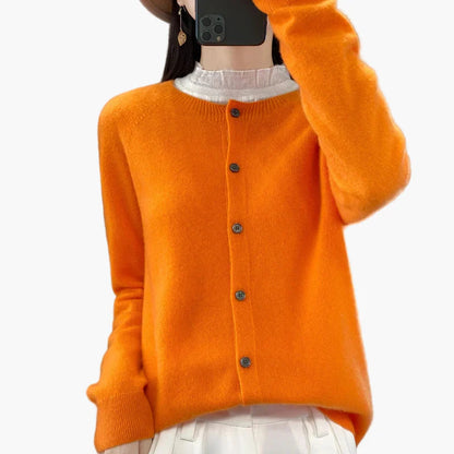 Women's knitted cardigan – Classic cardigan in elegant style for everyday and office use