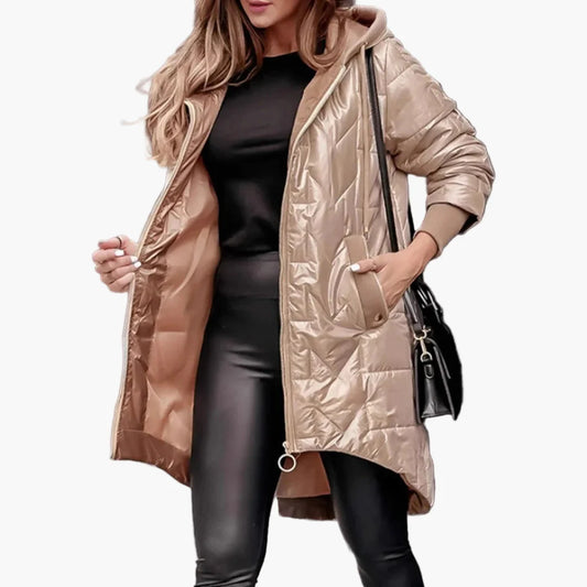 Women's transitional jacket with hood – fashionable, light, everyday & leisure jacket