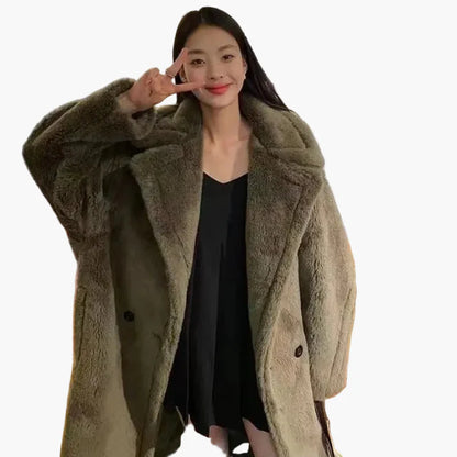 Damen Langer Oversize Mantel – Modischer Wintermantel für Alltag & Freizeit