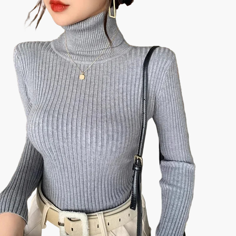 Women's Turtleneck Sweater Long Sleeve Basic Style – Ideal for Everyday and Office