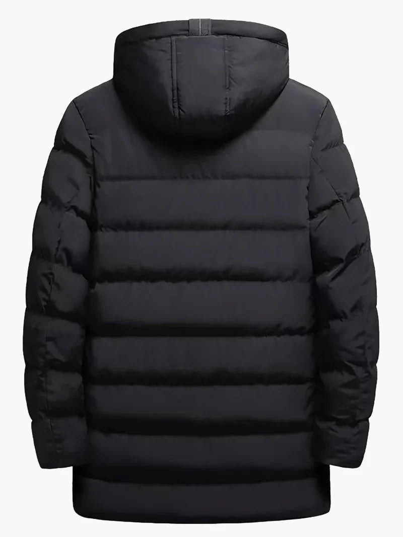 Men's Winter Quilted Coat Long – Casual Parka for Everyday & Outdoor