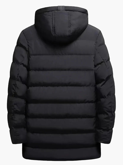 Men's Winter Quilted Coat Long – Casual Parka for Everyday & Outdoor