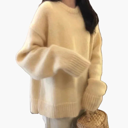 Women's Oversize Sweater Knit Sweater – Casual Winter Look, Comfortable for Everyday and Leisure