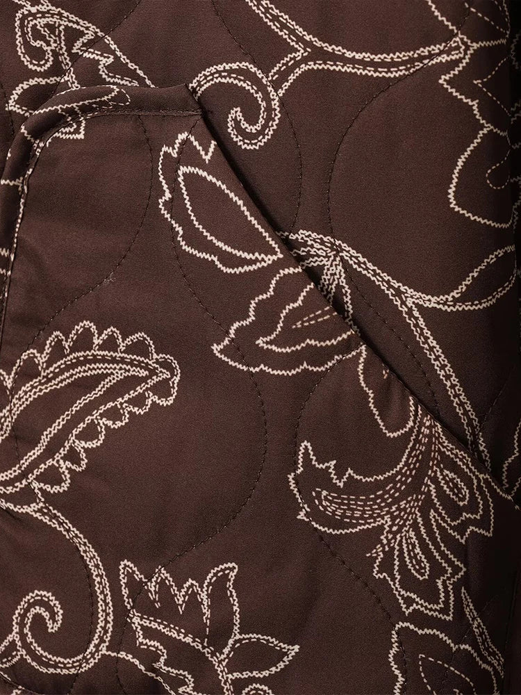 Women's transitional jacket with embroidered floral pattern – Casual city look, ideal for spring and autumn