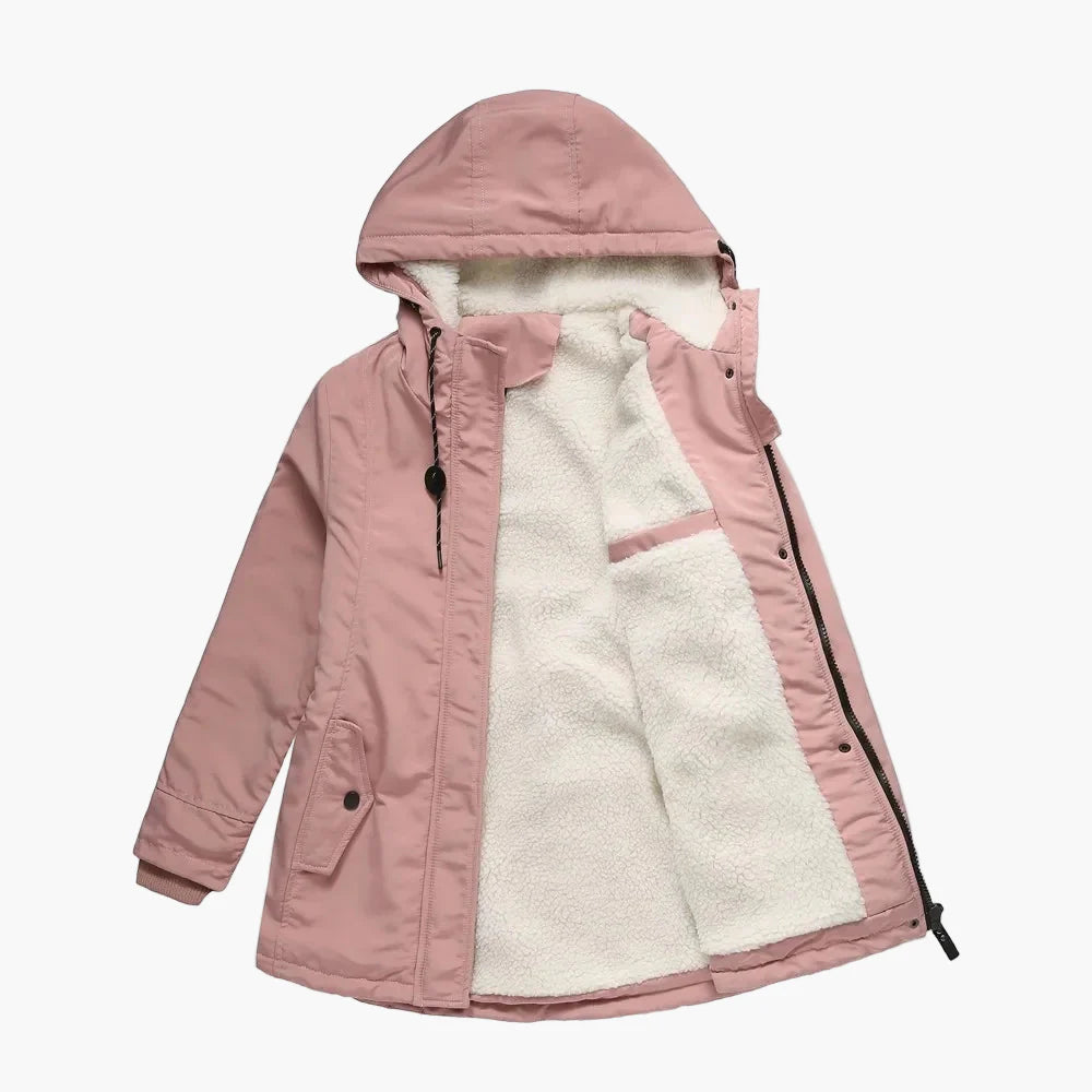 Women's winter jacket with hood – fashionable warm casual jacket for autumn and winter