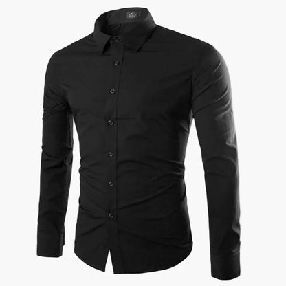 Herren Slim Fit Langarm Business Freizeithemd – Modernes Stilvolles Hemd für Büro und Alltag