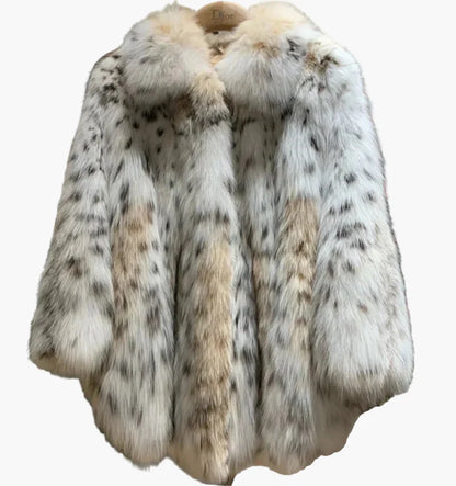 Women's Luxury Winter Jacket Vintage Style – Elegant Fur Look for Special Occasions
