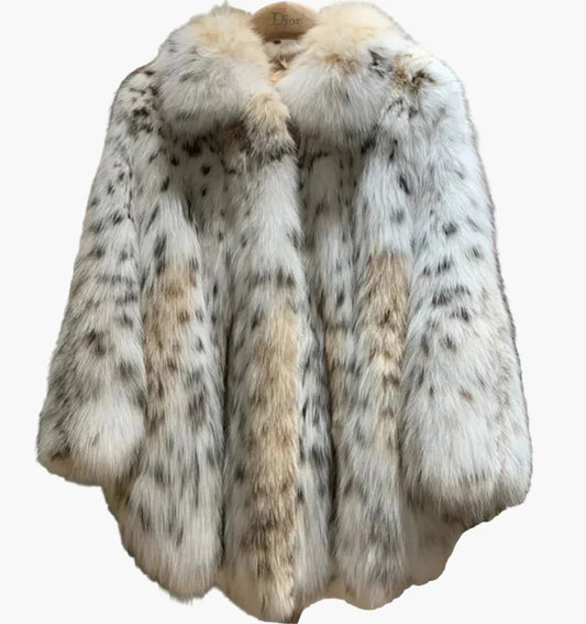 Women's Luxury Winter Jacket Vintage Style – Elegant Fur Look for Special Occasions