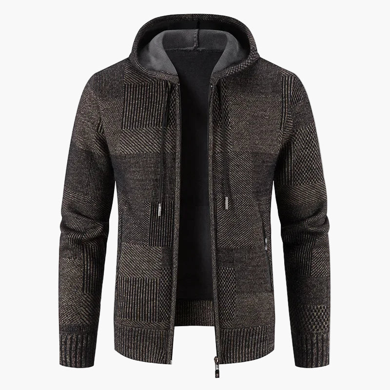Herren Strickjacke mit Kapuze – Modischer Winter Pullover für Freizeit und Alltag