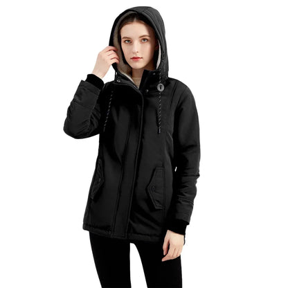 Women's winter jacket with hood – fashionable warm casual jacket for autumn and winter