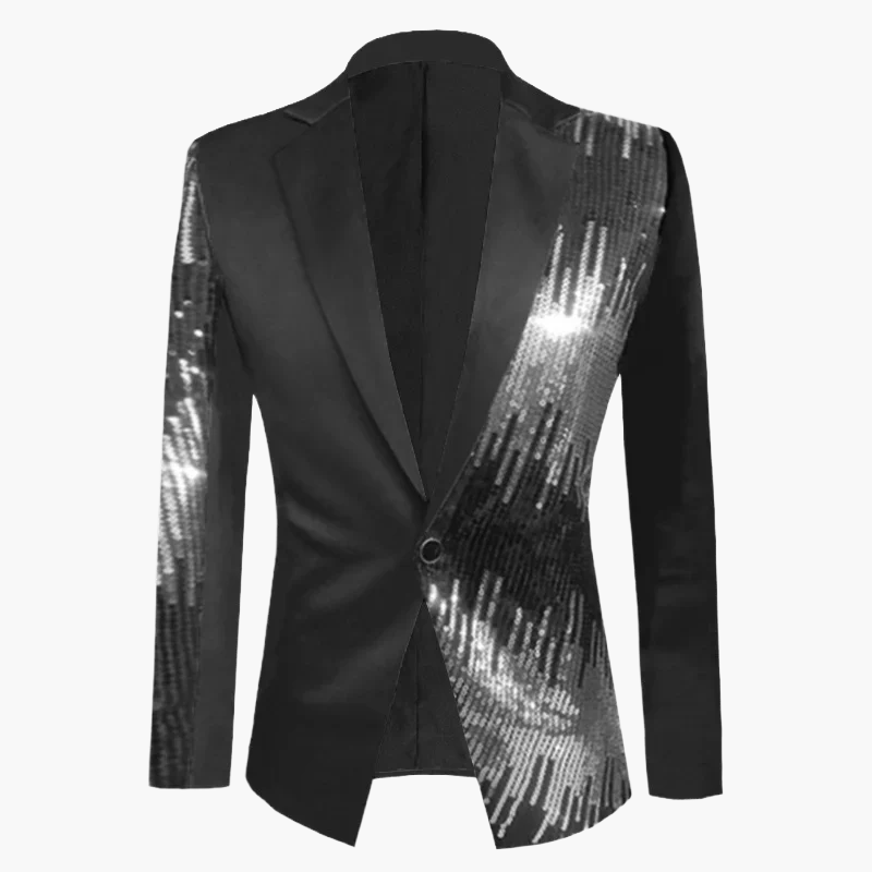 Herren Sakko Modern Glitzer-Design für Party und Bühne – Eleganter Einreiher Blazer