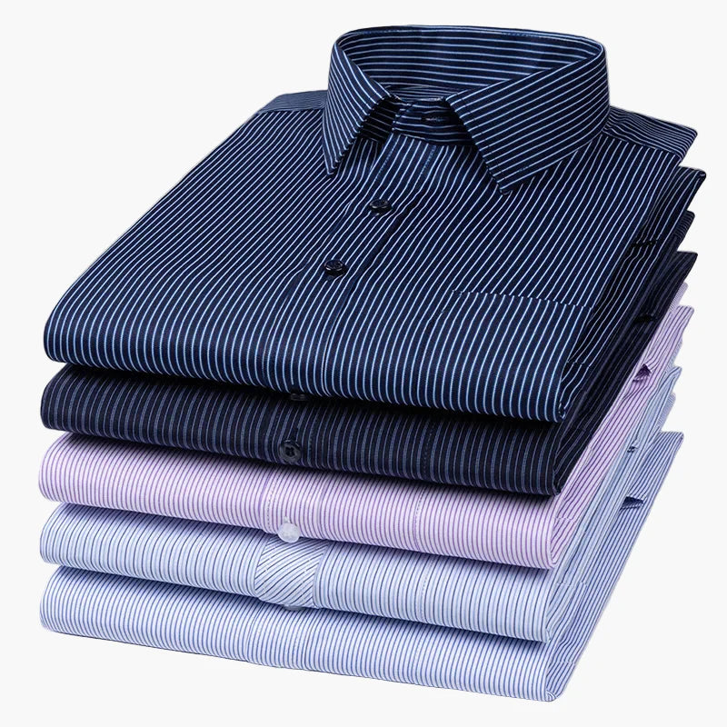 Men's Business Shirt with Stripes – Classic Style for Office & Everyday Use