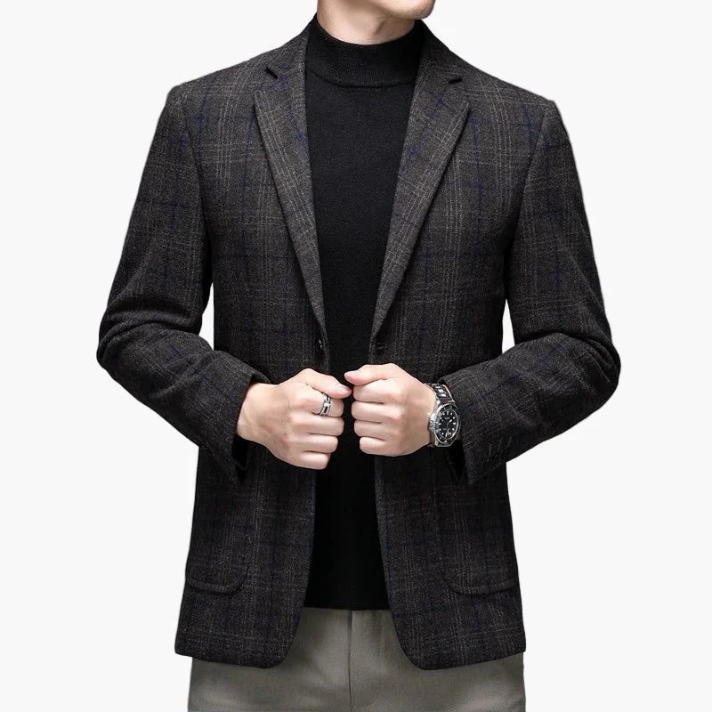 Herren Business Casual Sakko – Moderner Kariert-Look für Büro und Alltag
