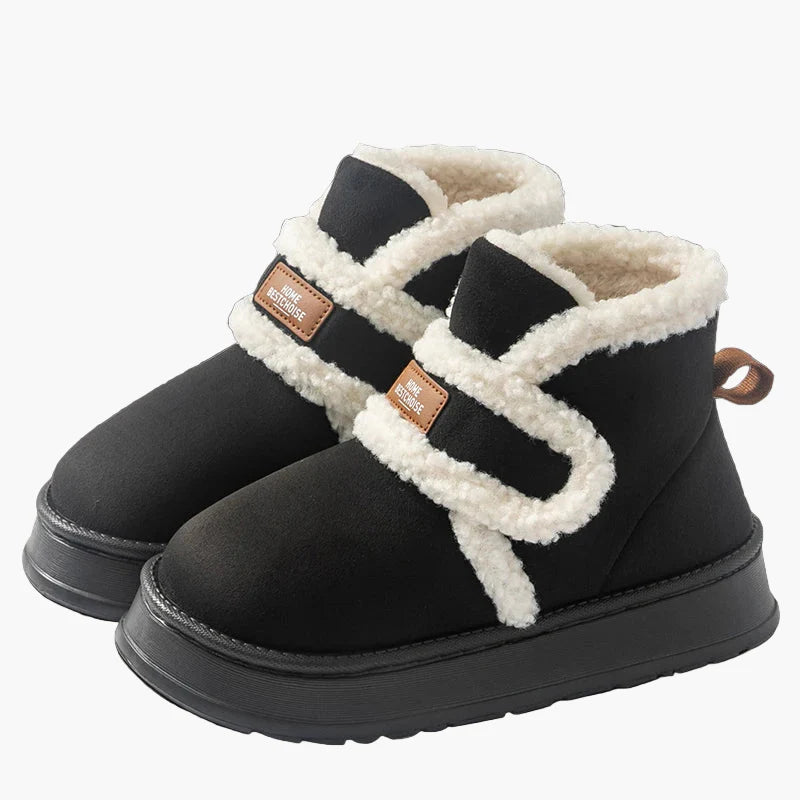 Women's Winter Slippers Warm with Velcro Closure – Comfort Boots for Home
