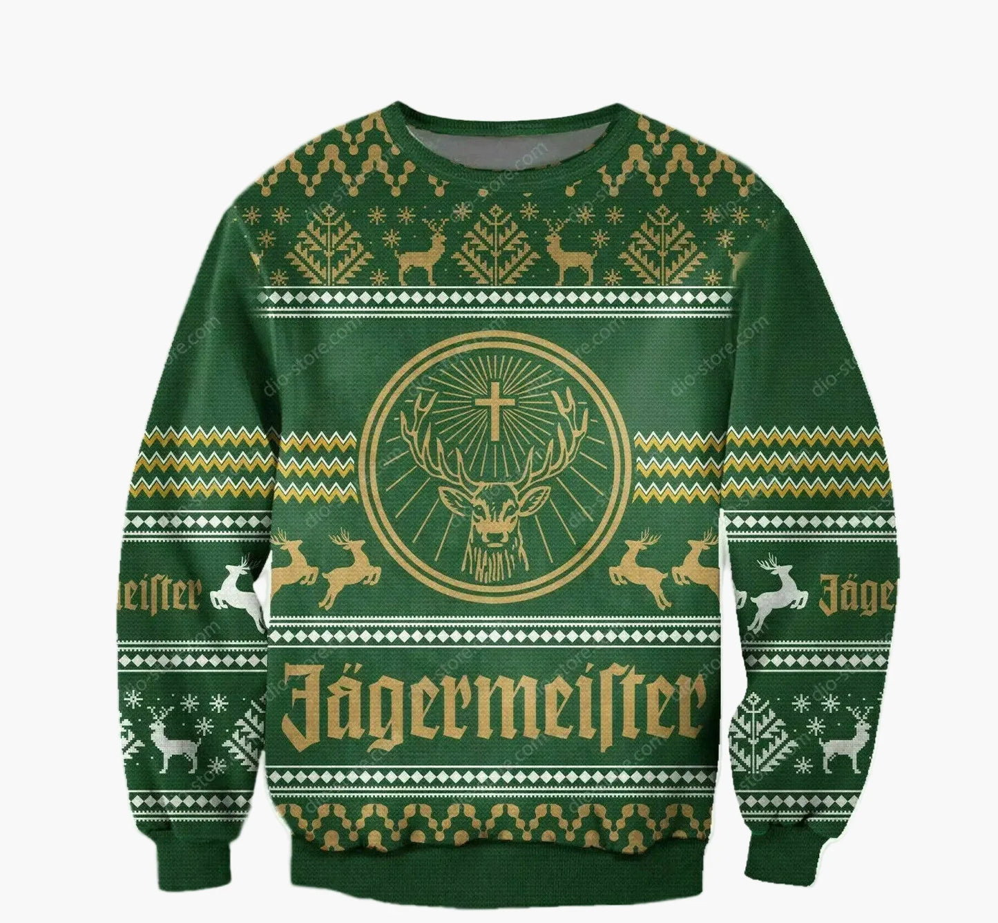 Herren Jägermeister Ugly Christmas Sweater – Party Pullover für Weihnachten und Winter