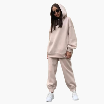 Women's Oversize Hoodie Jogging Suit Two-Piece Set Leisure Street Style