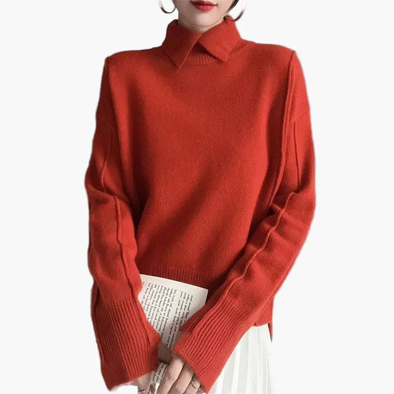 Damen Pullover mit Kragen – Modischer Freizeit-Stil für Alltag und Büro