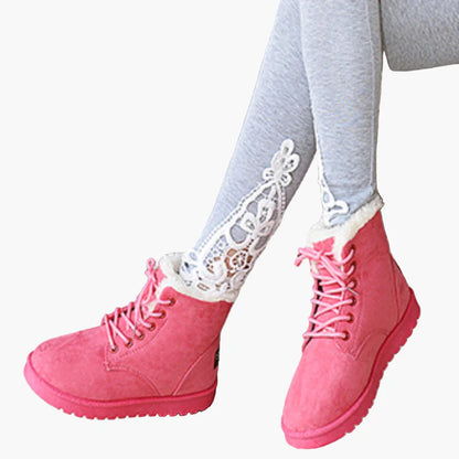 Damen Winter-Stiefeletten Kuschelig Warm mit Schnürung – Outdoor & Alltag