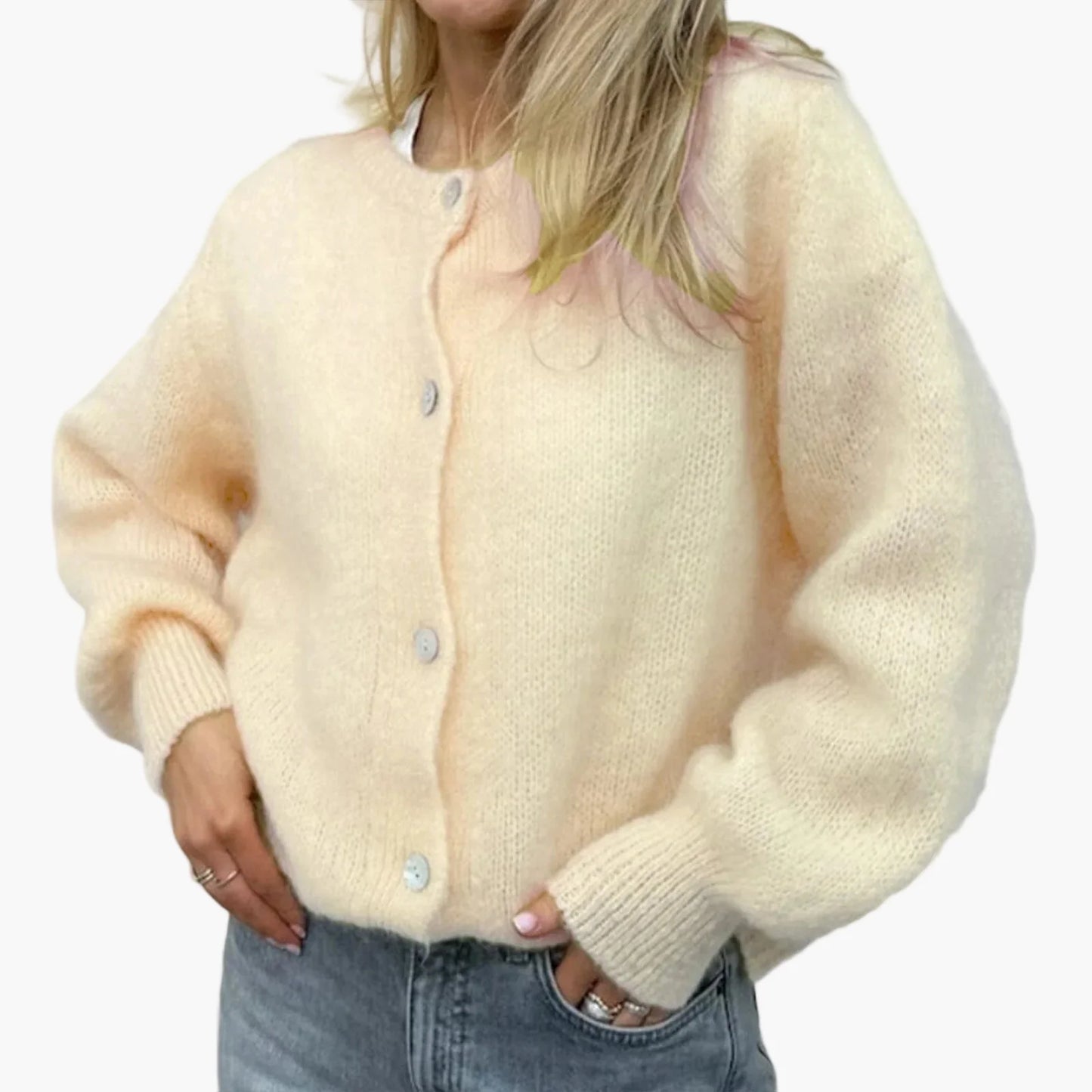 Damen Strickjacke im klassischen Stil – Bequemer Freizeit-Cardigan für den Alltag