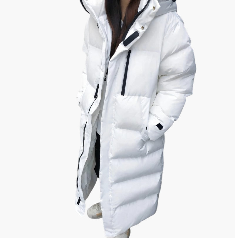 Damen Winter Steppmantel Lang Parka Wasserdicht mit Kapuze – Eleganter Outdoor Begleiter